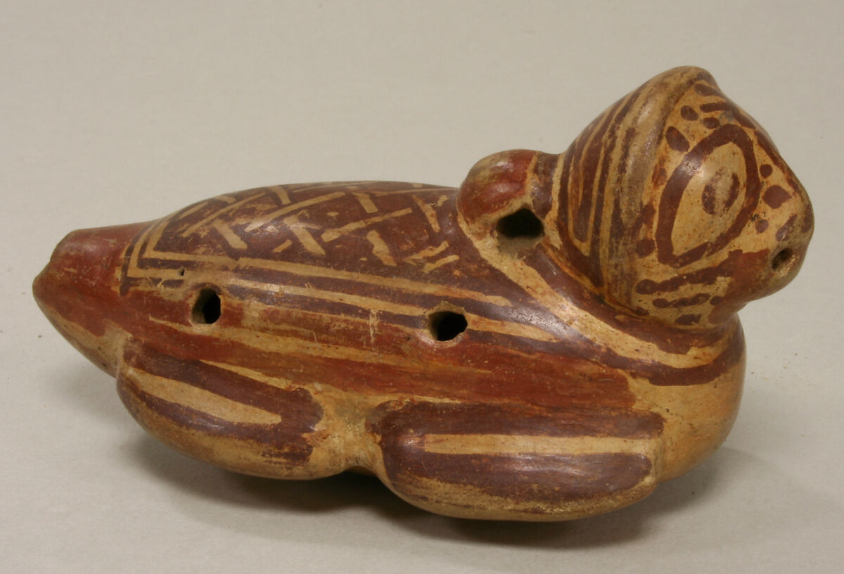 Uma ocarina antiga em formato de animal