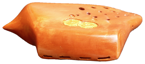 Ocarinas quádruplas Pacchioni vista de lado